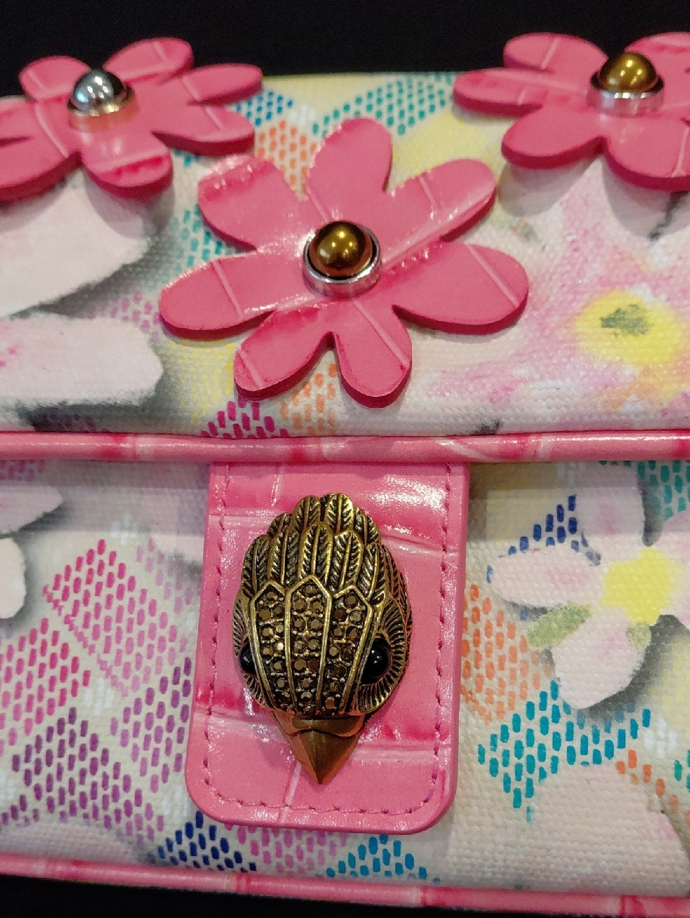 KURT GEIGER LONDON CAMDON FLAP FLOWER SHOULDER/CROSSBODY - Picture 9 of 12